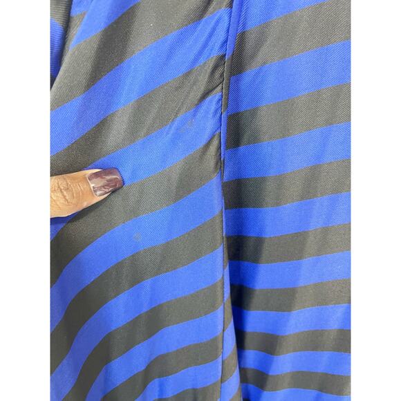 Gracia Black White Striped High Waist A-Line Flare Maxi Skirt XL - Picture 3 of 6